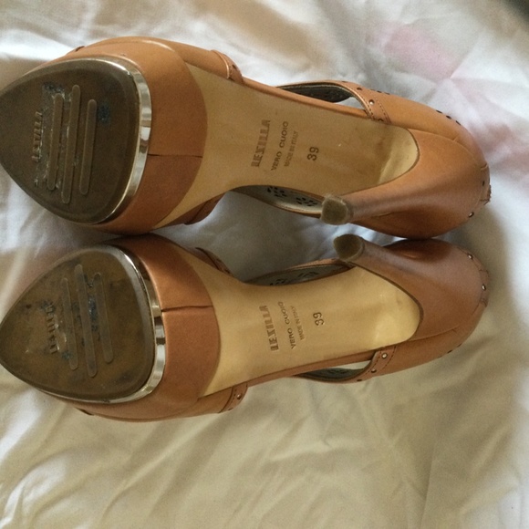 LeSilla platform Eyelet Cutout Camel HeelsEUR 39 - Picture 2 of 4